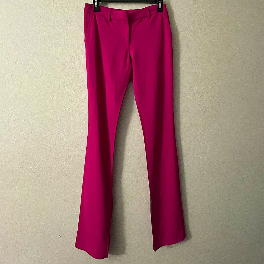 A.L.C Javier hot pink split hem pants.